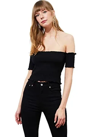 Trendyol Damen Gip mit Gestrickter Bluse Blouse, , XS EU