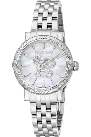Roberto Cavalli Damen Analog Quarz Uhr mit Edelstahl Armband RV1L231M0011