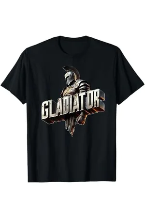 Gladiator T-Shirt, Damen, Unisex-Kinder, Kurzarm, Klassisch, , S, Small