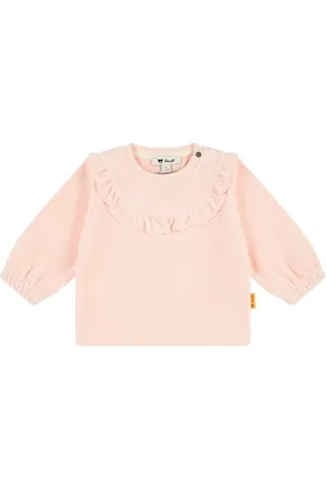 Steiff Sweatshirt EU Größe 86 , Mädchen Langarm-Sweatshirt, Longsleeve für Babys, Pullover langärmelig, Baby-Oberteil, ideales Basic Shirt, bequem und weich, waschmaschinenfest