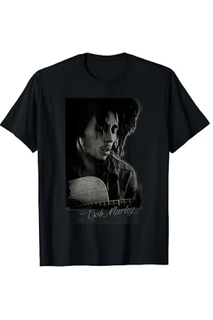 Bob Marley Official Catch A Fire Guitar T-Shirt