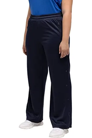 Ulla Popken Damen Druckknöpfe Jogginghosen, , 36W / 32L