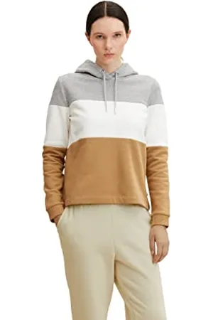 TOM TAILOR Damen Hoodie mit Streifen 1034348, , M