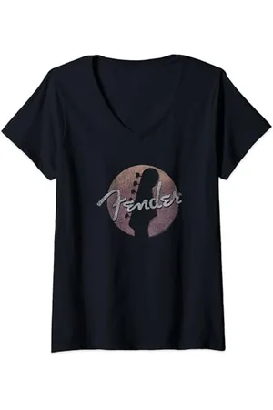 Fender Classic Circled Logo T-Shirt mit V-Ausschnitt