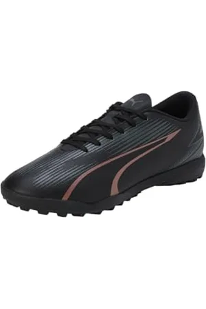 PUMA Unisex Ultra Play TT Soccer Shoe, Black-Copper Rose, 42.5 EU