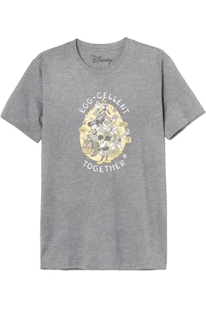 Disney Herren Medmickts176 T-Shirt, Grau meliert, M