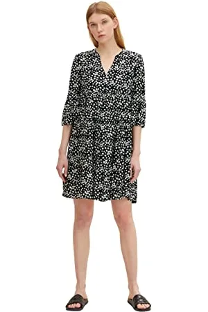 TOM TAILOR Damen Kleid mit Volant 1033441, , L