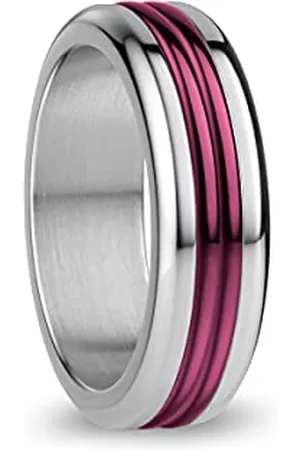 Bering Austauschbar Ringkombination für Damen in Silber & Lila mit einzigartigem Twist- & Change System, Gudena