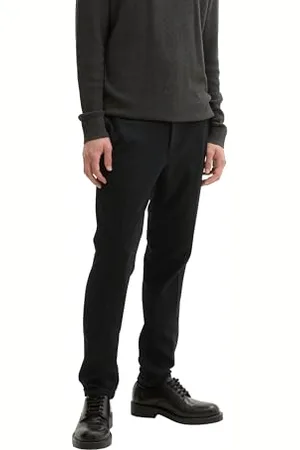 TOM TAILOR Herren 1043618 Basic Jogginghose mit Print, 29999-Black, 31-35