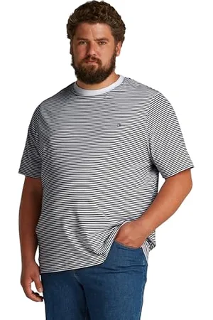Tommy Hilfiger Herren T-Shirt Kurzarm Essential Regular Fit aus Baumwolle, Weiß (White/Desert Sky), 3XL