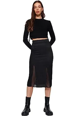 Trendyol Damen Gerade Midi Stift Regulär ROCK