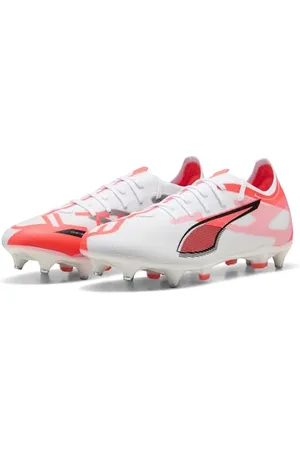 PUMA Unisex Ultra 5 Match MXSG Fussballschuh, White Black-Glowing RED, 44.5 EU