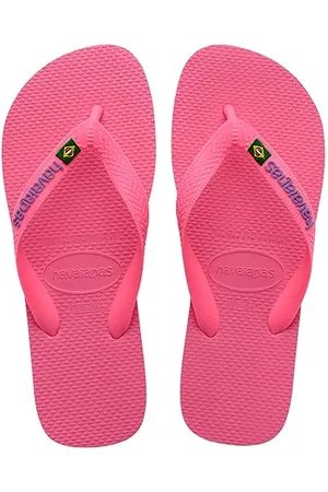Havaianas Brasil Logo, ikonische, bequeme und langlebige Badelatschen mit Brasilien- Flagge und rutschfester Sohle mit farbigen Streifen, Unisex-Erwachsene