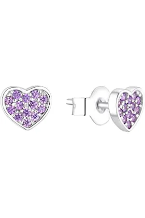 QS by s.Oliver Ohrstecker 925 Sterling Silber Mädchen Kinder Ohrschmuck, mit Schmuckstein, Kommt in Schmuck Geschenk Box