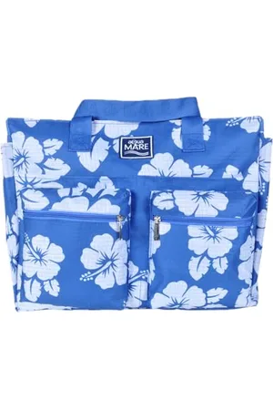 AQUA DI MARE Quadratische Strandtasche RIB STOP IBISCUS 100% PL 22852 Royal, , Zeitgenössisch