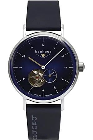 Bauhaus Herren Herrenuhr Automatik 2166 mit Open Heart und Lederarmband