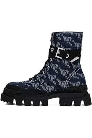 Desigual Damen Shoes 4 Woman Denim Flat Fashion Boot, Blue, 38 EU