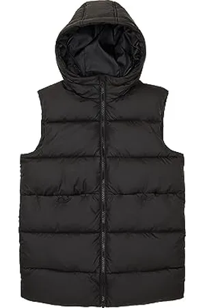 TOM TAILOR Mädchen 1038490 Steppweste mit Kapuze, 29999-Black, 140