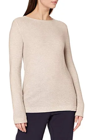 TOM TAILOR Damen Basic Strickpullover aus Bio-Baumwolle, , L