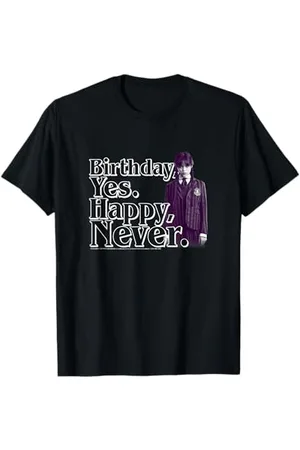 Wednesday T-Shirt - , S - Unisex, Kurzarm, V-Ausschnitt, Pull-On, Polyester 100%, Halloween, Horror, Addams