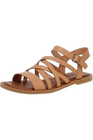 TOMS Damen Sephina Flache Sandale, Sandy Beige, 43.5 EU