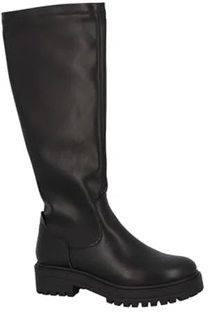 TOM TAILOR Damen 4290480019 Kniehohe Stiefel, Black, 39 EU