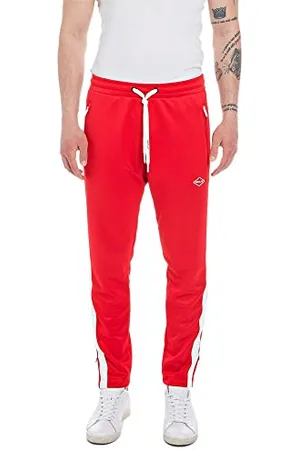 Replay Herren Jogginghose mit Tunnelzug, (Rot), XS