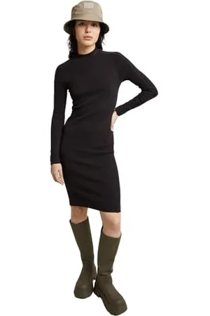 G-Star Damen Ergonomic Slim Rib Kleid, , XL