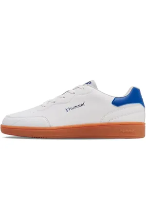 Hummel Unisex Match Point MP Sneaker, White/Blue, 37 EU