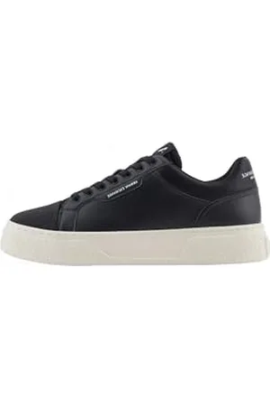 Armani Exchange Herren Lion Sneaker, Black+Black, 44 EU