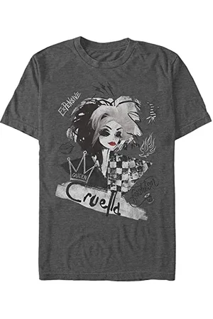 Disney Unisex Dnca Artsy Cruella Organic Short Sleeve T-shirt, , XL