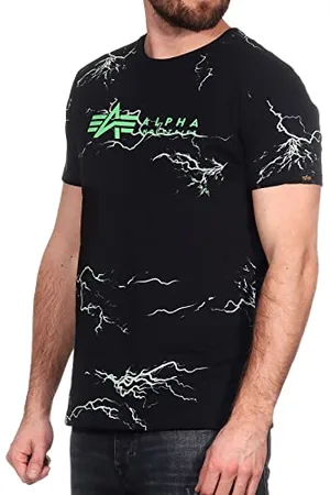 Alpha Industries Herren Lightning AOP T-Shirt, , S