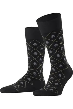 Burlington Herren Socken Moustache & Hat M So Baumwolle gemustert 1 Paar, , 40-46