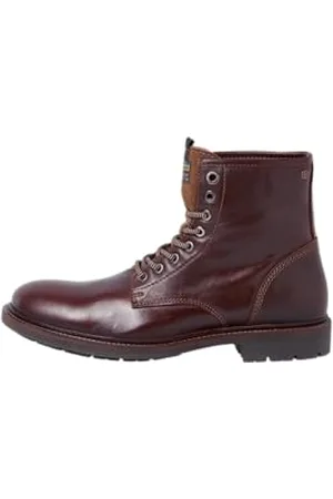 JACK & JONES Herren JFWTANNER Leather Boot Stiefeletten, , 41 EU
