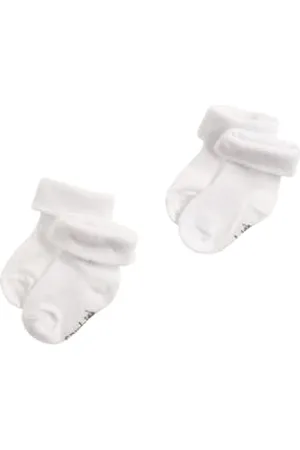 Noppies Unisex Baby U 2pck Beef Socken, White, 3-6 Monate EU