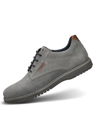 Bugatti Herren Dunkelgraue Wildlederschuhe mit austauschbaren Memory-Schaum-Einlegesohlen, Vintage-Stil, Logo-Detail & braunen Akzenten, Bequeme & stylische Sneaker, , 41 EU