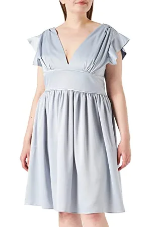 Chi Chi London Damen Dress Cocktailkleid, Blue, 16