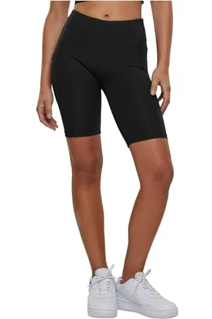 Urban classics Damen Shorts Ladies Recycled Cycle Shorts, Radlerhose für Frauen, High Waist, aus Recyclingmaterial, black, S