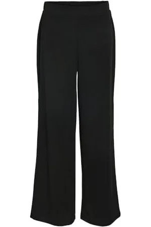 Noisy May Damen NMBOB HW Elastic Wide Pant JRS NOOS Stoffhose, Black, M