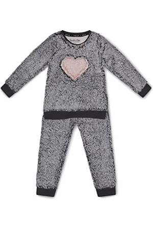 Charlie Choe Girls Pajamas Schlafanzüge, Grey, 122/128