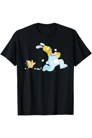 The Simpsons Homer Simpson Easter Bunny & Eggs Chicken Chase T-Shirt