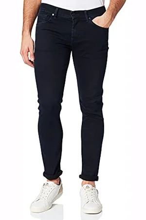 7 for all Mankind Herren Slimmy Tapered Luxe Performance Eco Blue Black Jeans, , 28W 30L EU