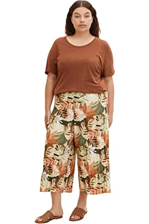 TOM TAILOR Damen Plissee Culotte mit Allover-Print 1033390, , 42W / 30L