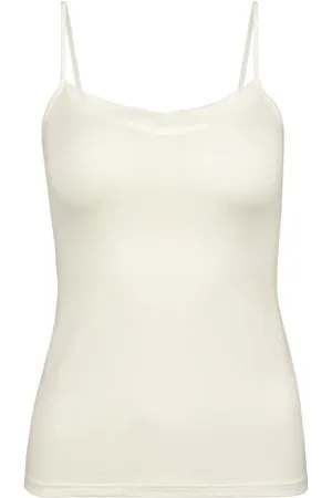 Calida Cate Spaghetti-Top Damen, mit Satin-Einsatz am Ausschnitt, verstellbare Träger