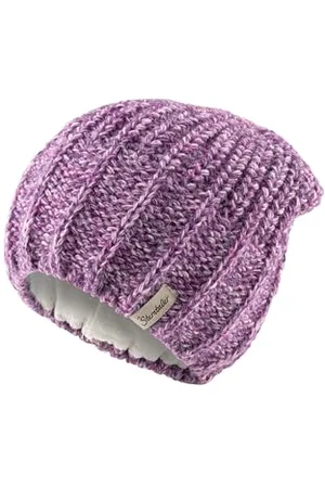 Sterntaler Strickmütze mit Effektgarn - Mädchen Mütze mit tollem Strickmuster - Babymütze, gefüttert mit weichem Baumwollfleece - Warme Beanie - pink, 47