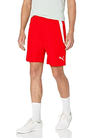 PUMA Herren Teamliga Shorts, Red Weiß, Klein