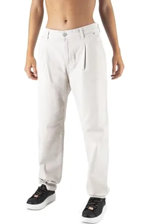 Replay Damen Jeans Joans Tapered-Fit aus Comfort Denim, (Elfenbein), 26W