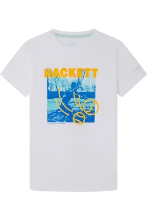 Hackett Jungen Hackett Tennis Tee T-Shirt, Weiß (Weiß), 11 Jahre