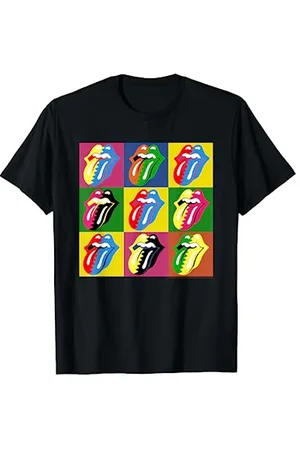 The Rolling Stones Herren Rolling Stones T-Shirt Cartoon Kurzarm Klein Regular Crew-Ausschnitt Standardlänge Klassisch Officially Licensed Authentic