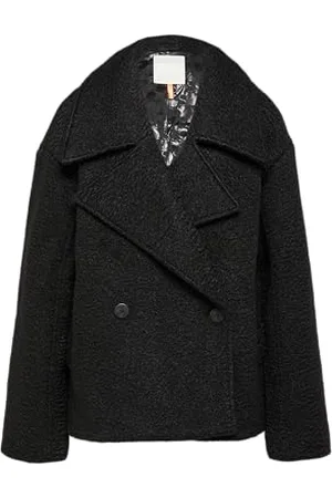 QS by s.Oliver Oversized Cabanjacke aus Bouclé schwarz L